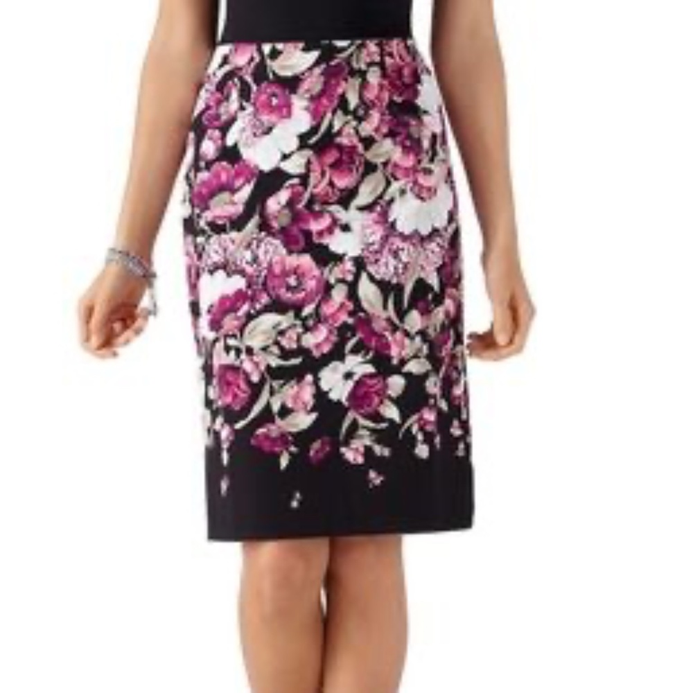 White House Black Market Floral Pencil Skirt - Picture 6 of 6